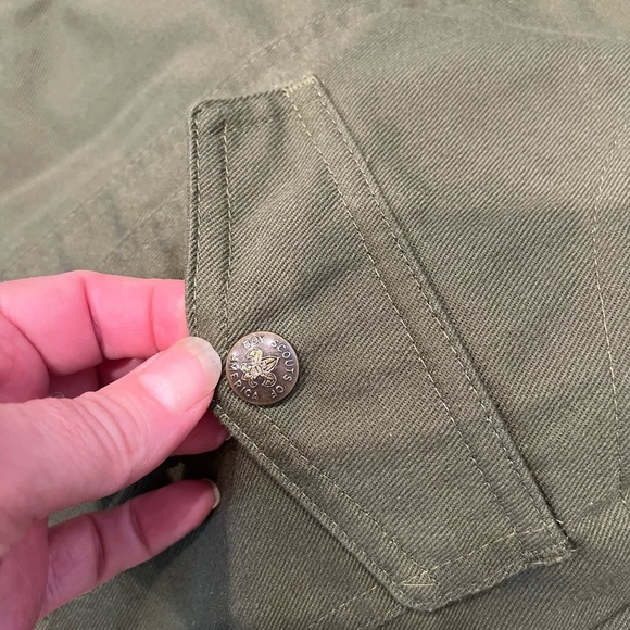 Vintage Boy Scouts of America Shorts Adult 40 Olive Green Snap Pockets Canvas - Picture 2 of 7